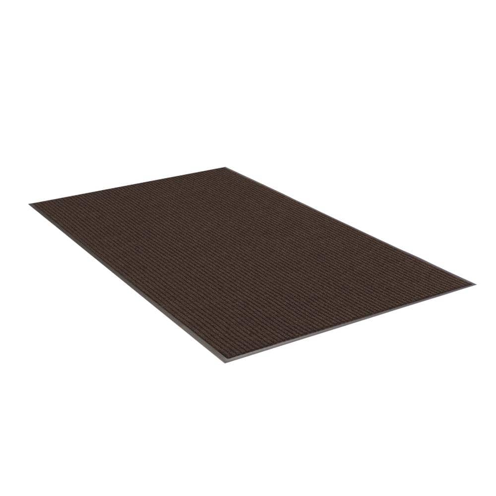 Apache Rib Cocoa Brown 3 ft. x 5 ft. Non-Slip Indoor Commercial Door Mat - Hercitys
