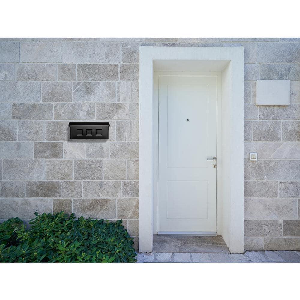 Wayland Black, Small, Steel, Wall Mount Mailbox - Hercitys