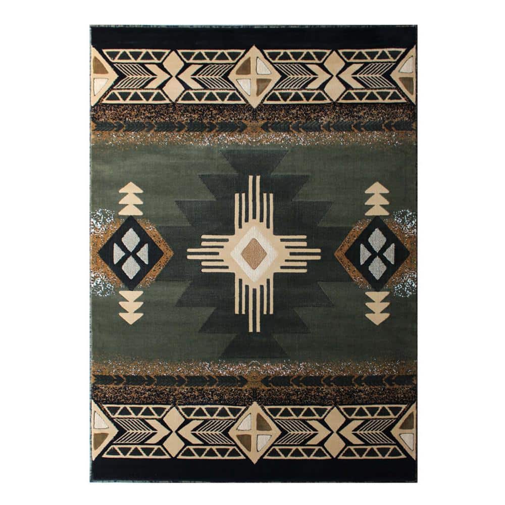 Sage 5 ft. x 7 ft. Rectangle Native American Area Rug - Hercitys