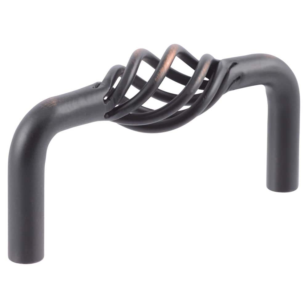 Nash 3 in. Center-to-Center Oil Rubbed Bronze Birdcage Cabinet Pull (25-Pack) - Hercitys