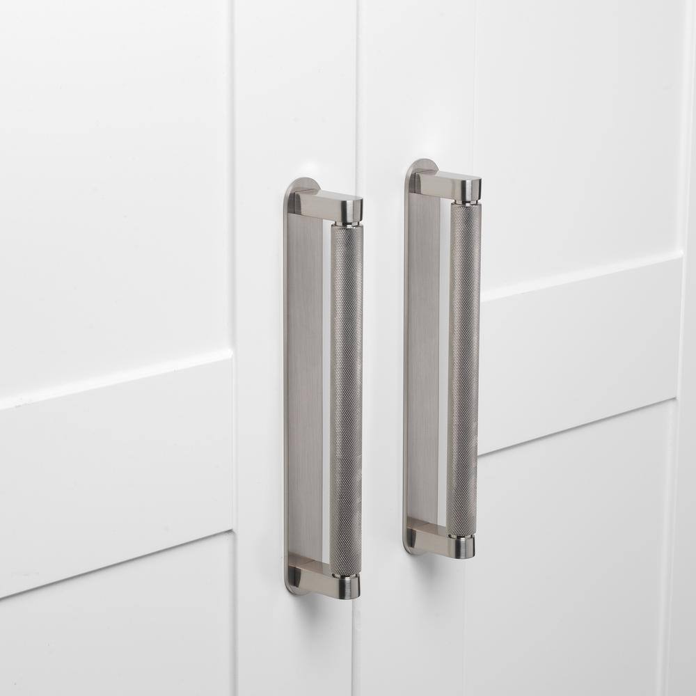 9-1/2 in. Rounded Cabinet Backplate 7-9/16 in. Center to Center, 9343-192-SN - Hercitys