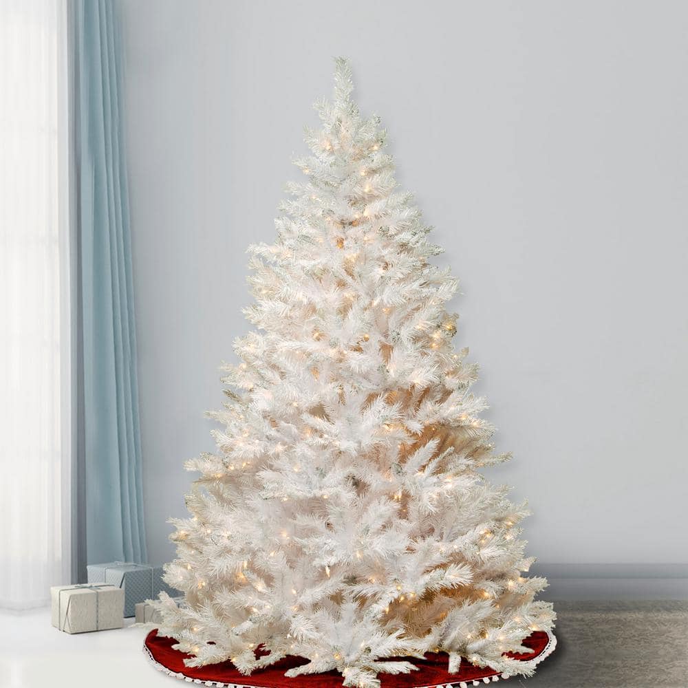 6.5 ft. Winchester White Pine Artificial Christmas Tree with Clear Lights - Hercitys