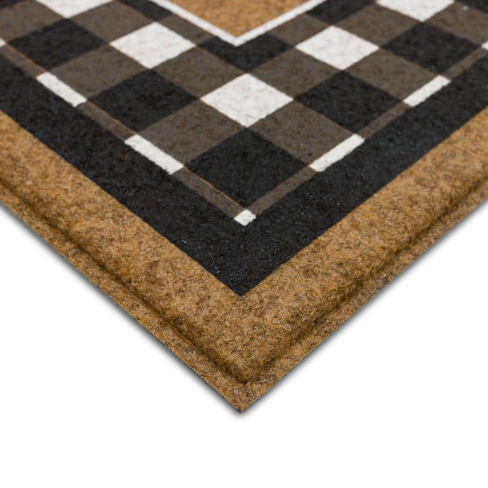 Fall Welcome Home Black/White 18 in. x 30 in. Indoor/ Outdoor Door Mat - Hercitys