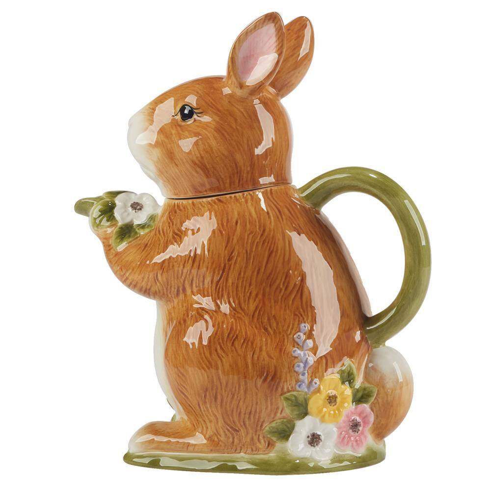 Easter Meadow 1-Cup Earthenware Bunny Teapot - Hercitys