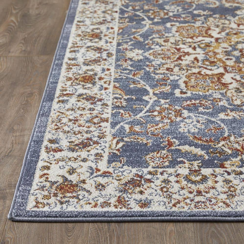 Alsbrooke Amrenta Blue 5 ft. 3 in. x 7 ft. 3 in. Oriental Polypropylene Area Rug - Hercitys