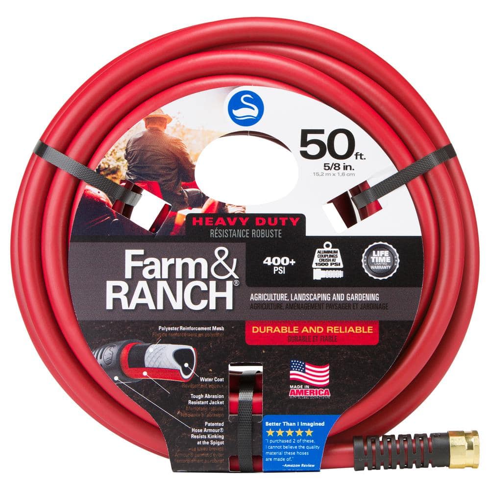 Farm and Ranch 5/8 in. x 50 ft. Heavy-Duty Hose - Hercitys