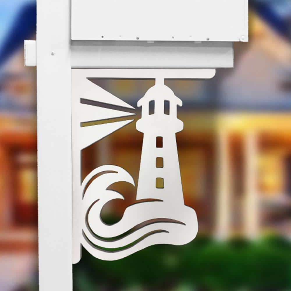 Decorative 16 in. Paintable PVC Lighthouse Mailbox or Porch Bracket - Hercitys