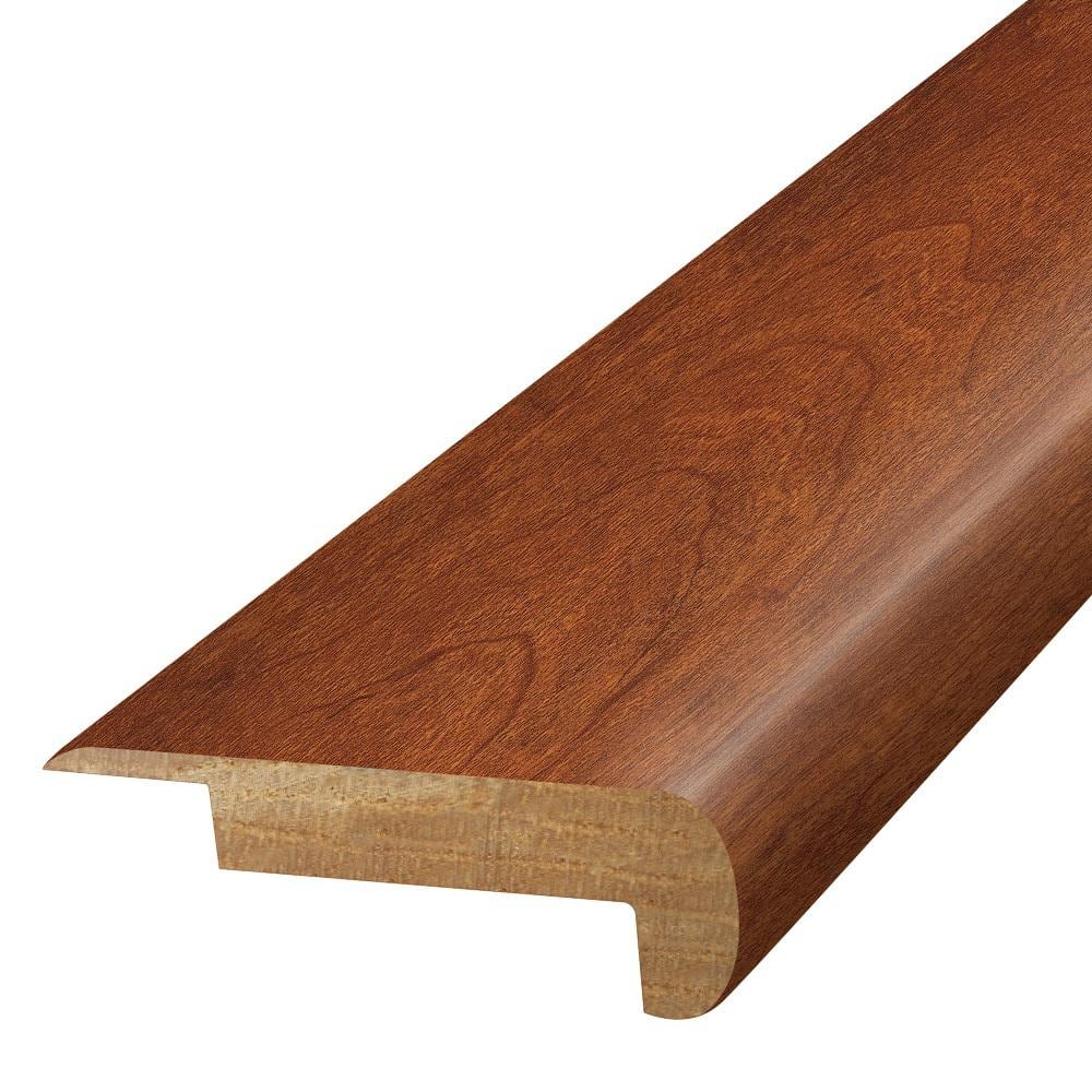 Topaz  0.75 in. T x 2.37 in. W x 78.7 in. L Smooth Wood Look Laminate Moulding/Trim Stair Nose Molding - Hercitys