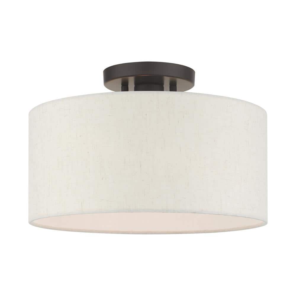 Meadow 1 Light English Bronze Semi Flush Mount - Hercitys