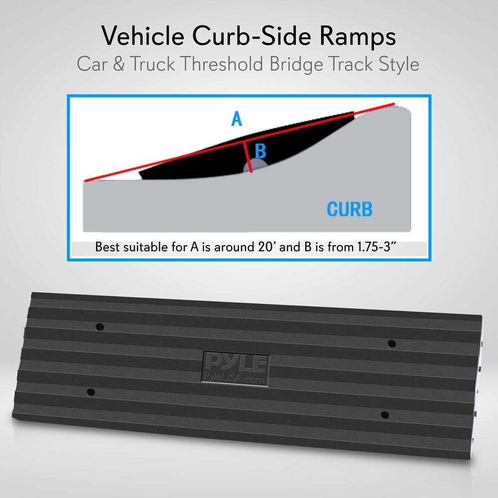Car/Truck Curb Ramps Driveway Rubber Threshold Car Curb-Side Bridges (Pair) - Hercitys