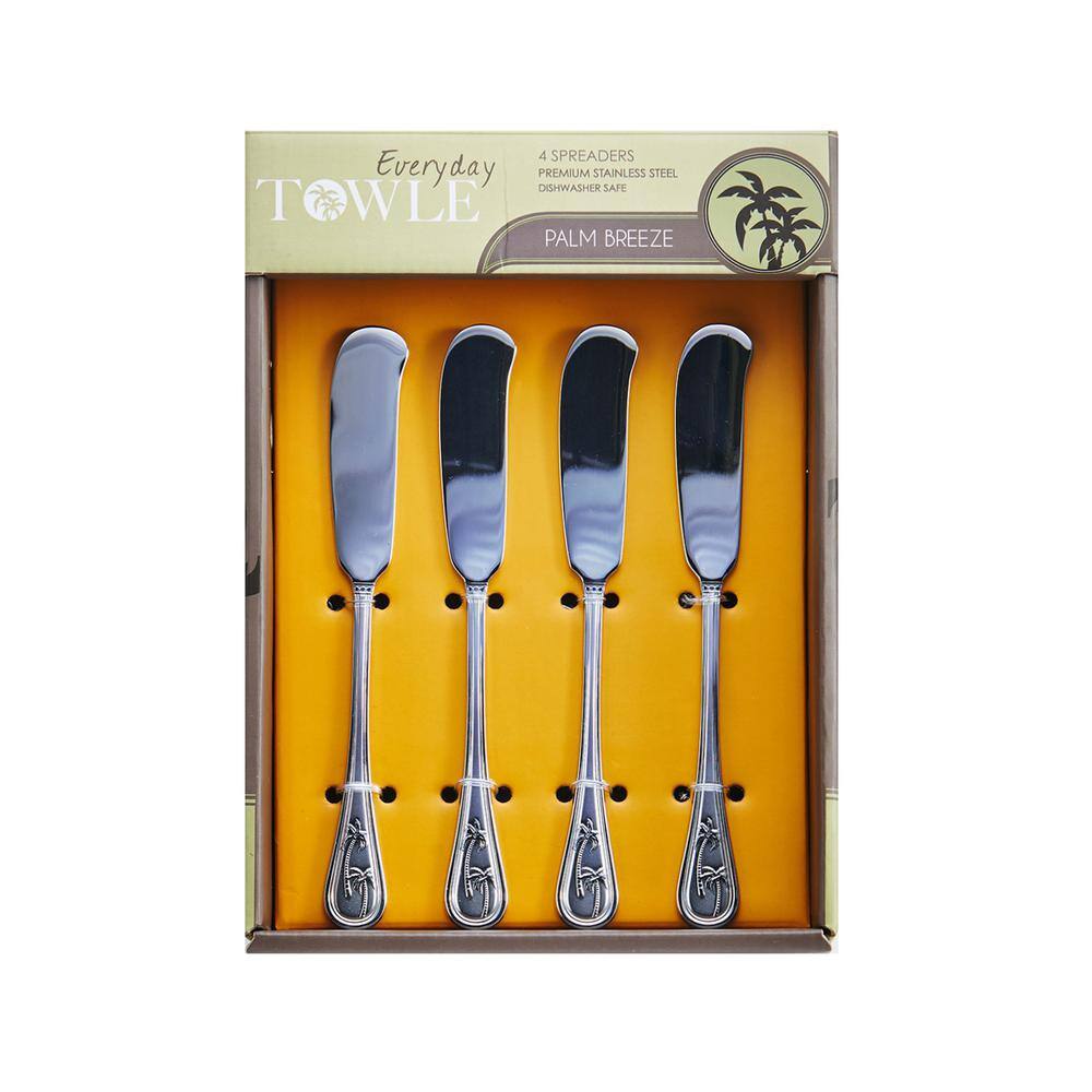 Palm Breeze Stainless Steel Spreaders (Set of 4) - Hercitys