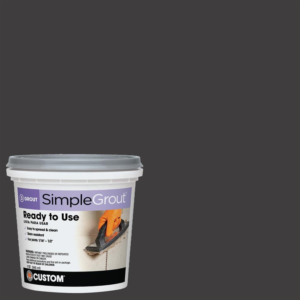SimpleGrout #60 Charcoal 1 qt. Pre-Mixed Grout - Hercitys
