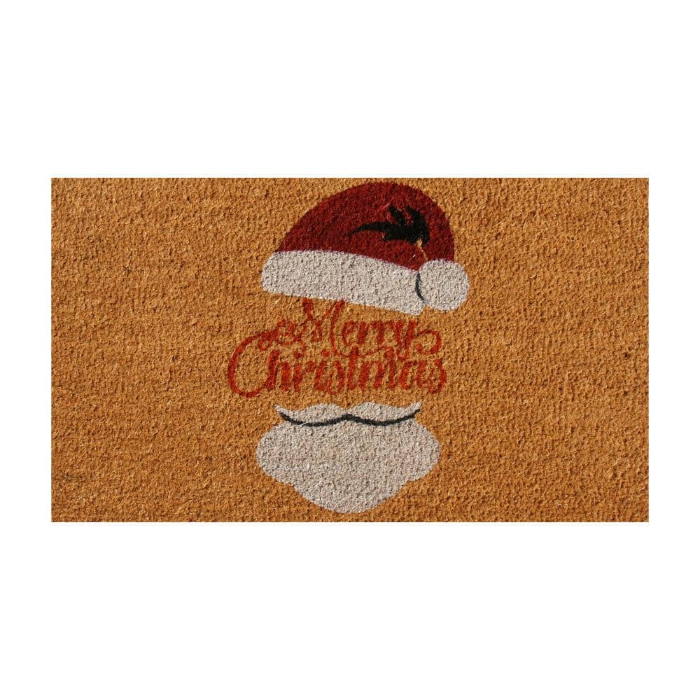 Merry Christmas “Santa’s Favorite” 18 in. x 30 in. Coir Door Mat - Hercitys