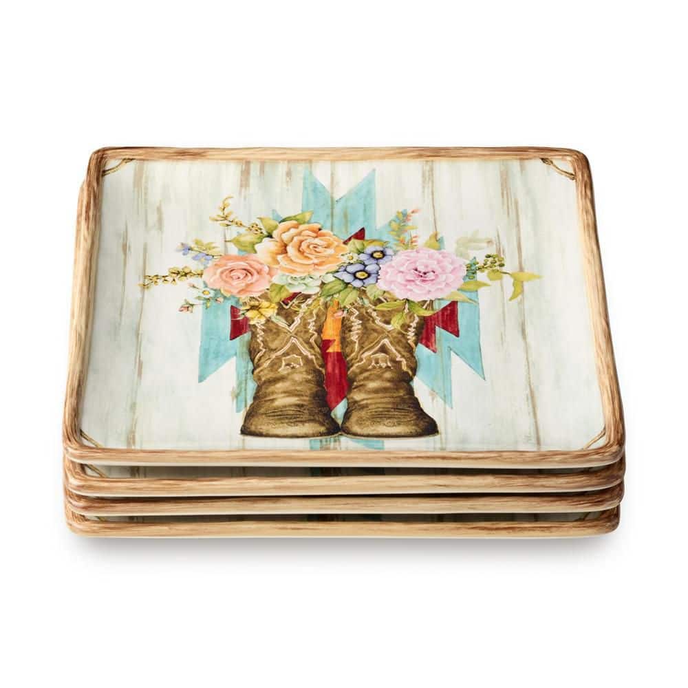 Rosewood Multi-Colored Salad Plate (Set of 4) - Hercitys