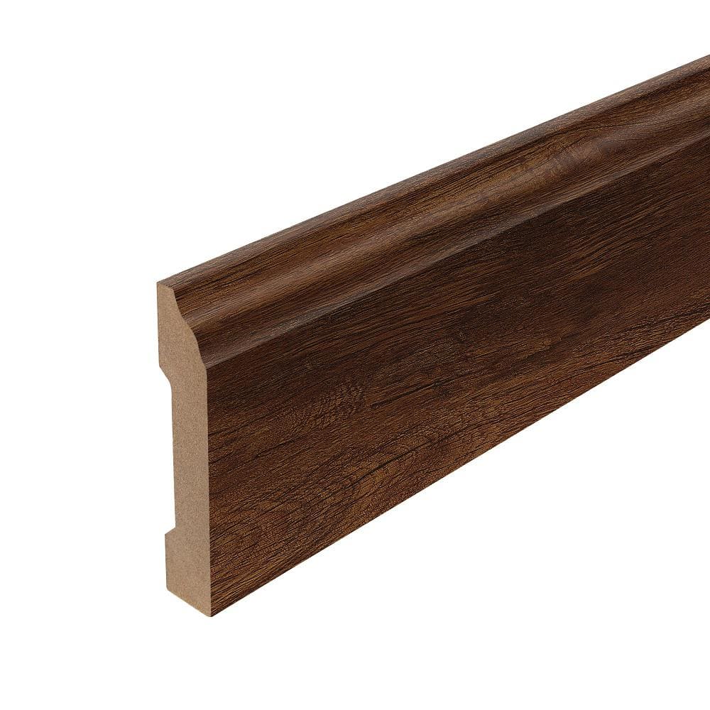 Bralton 0.62 in. T x 3.3 in. W x 94.5 in. L Textured Wood Look Laminate Moulding/Trim Base Molding - Hercitys