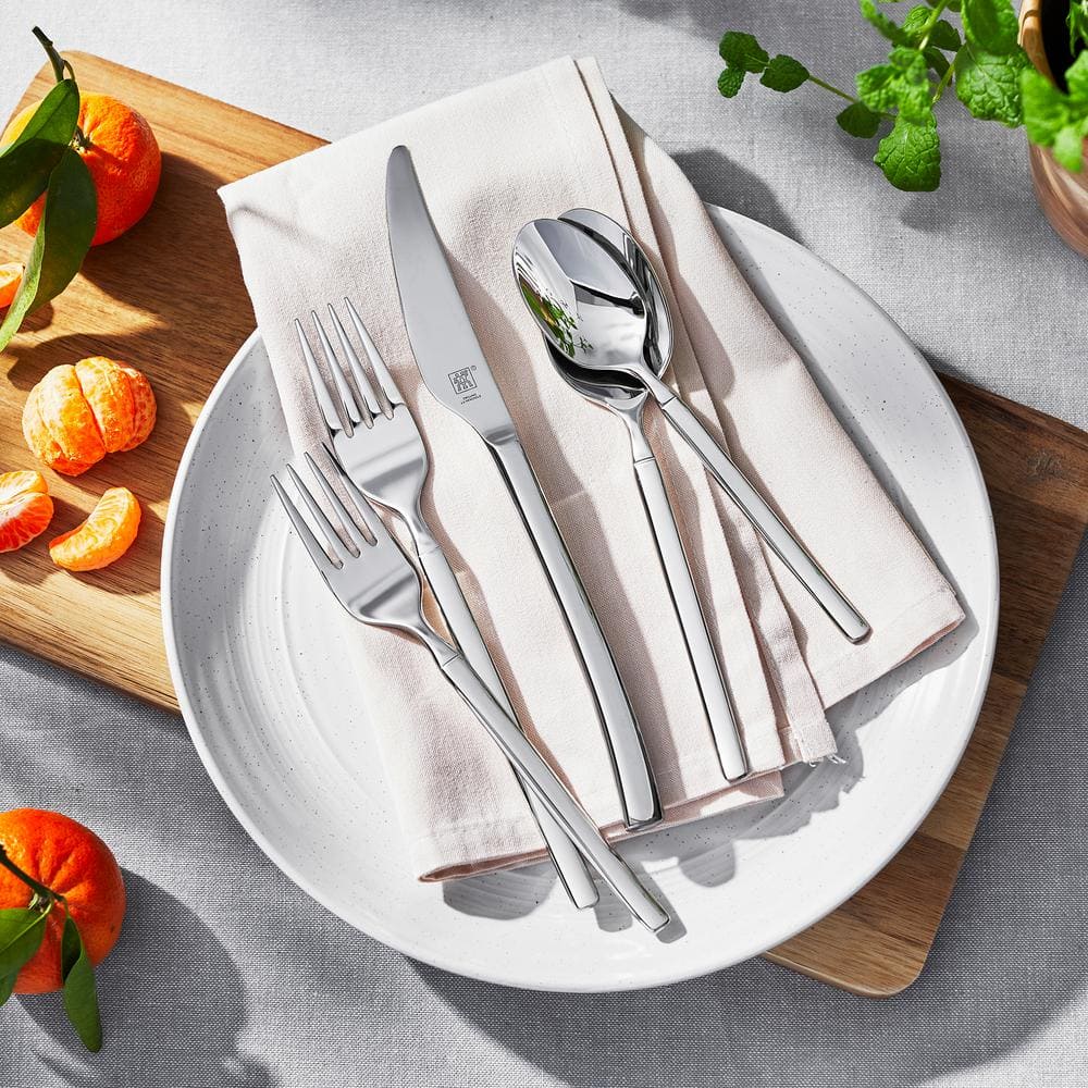 Opus 45-Piece 18/10 Stainless Steel Flatware Set - Hercitys