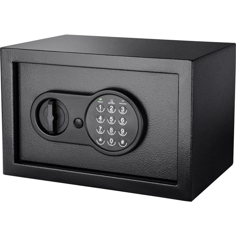 Compact 0.36 cu. ft. Steel Keypad Safe with Digital Keypad, Black - Hercitys