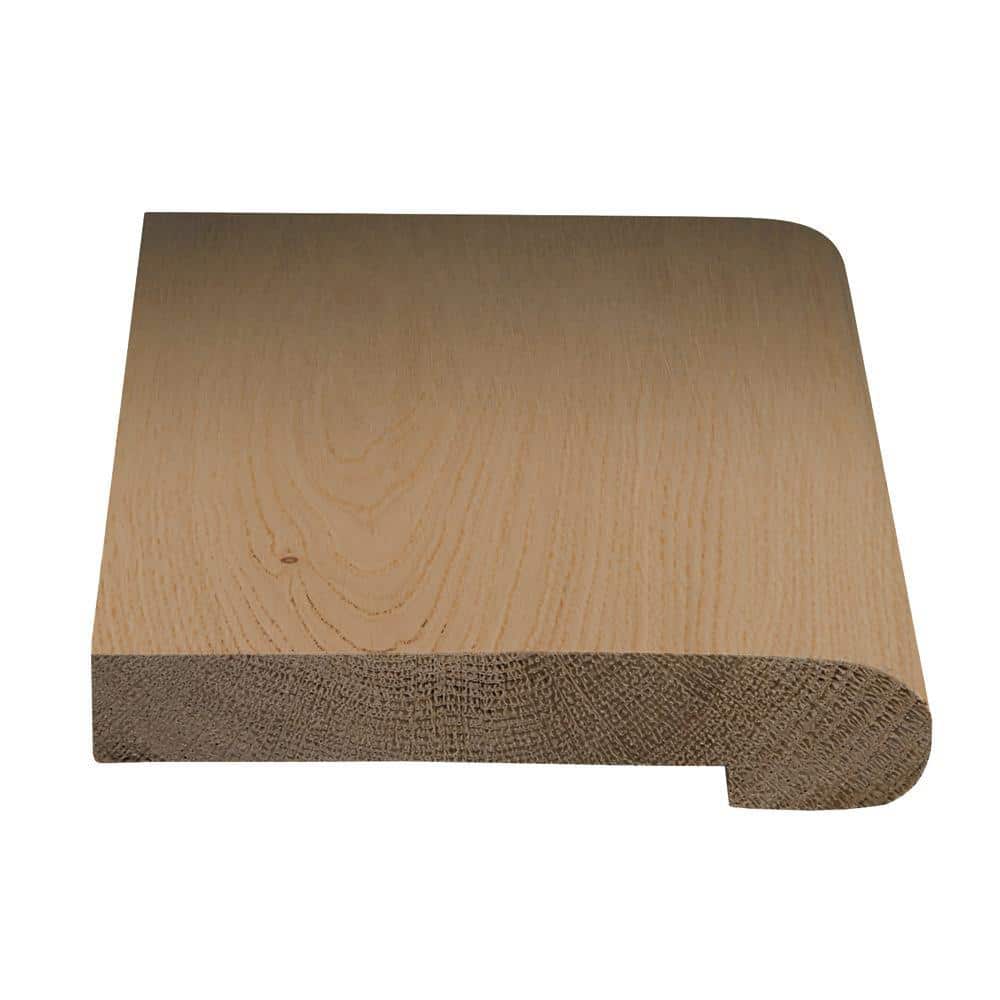 Lebanon 0.75 in. Thick x 3 in. Width x 77 in. Length Flush Stair Nosing European White Oak Hardwood Trim - Hercitys