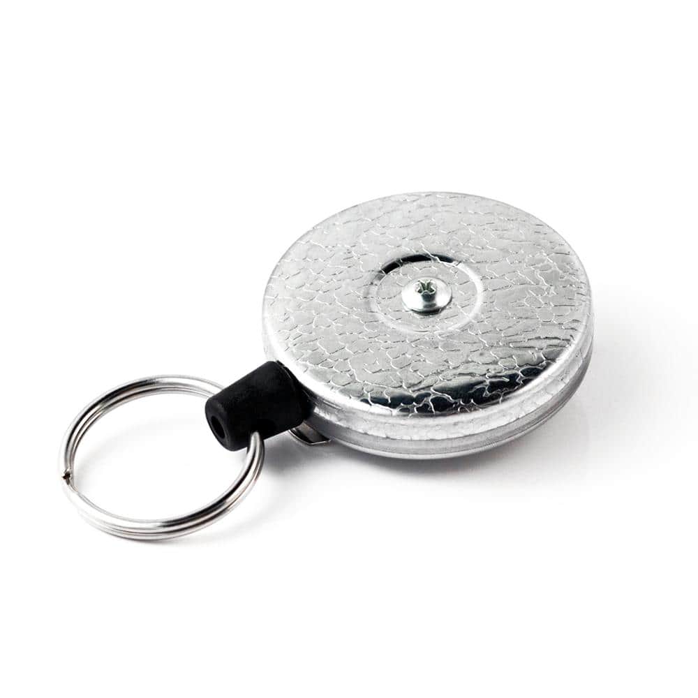 Original SD Retractable Keychain with 36 in. Retractable Cord, Chrome Front, Steel Belt Clip, 13 oz. Retraction - Hercitys