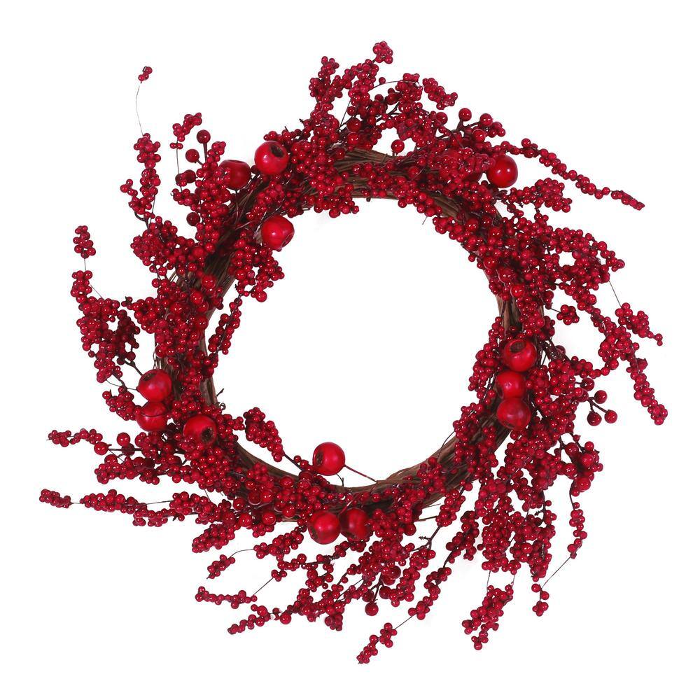 Leigh 23.5 in. Mixed Berry Artificial Christmas Wreath - Hercitys