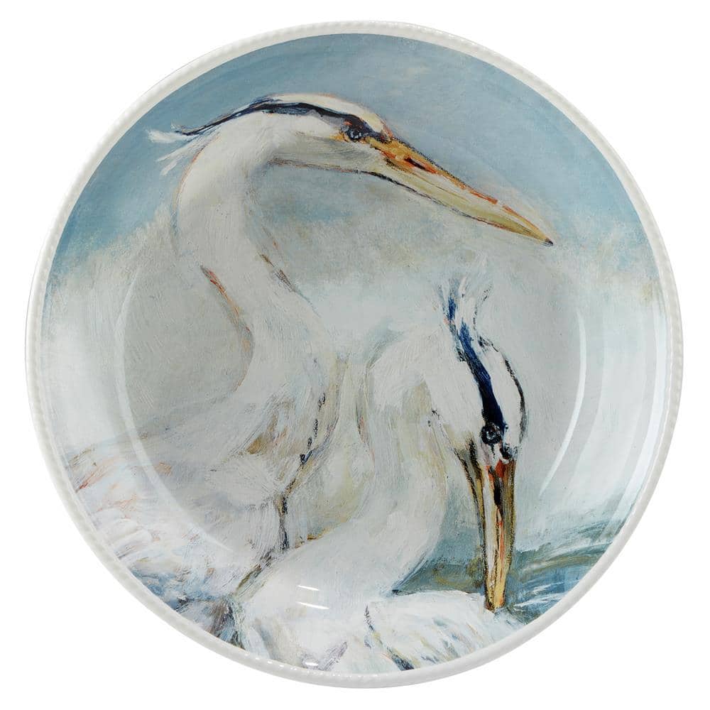 Shorebirds 13 in. 144 fl.oz Assorted Colors Earthenware Serving Bowl - Hercitys