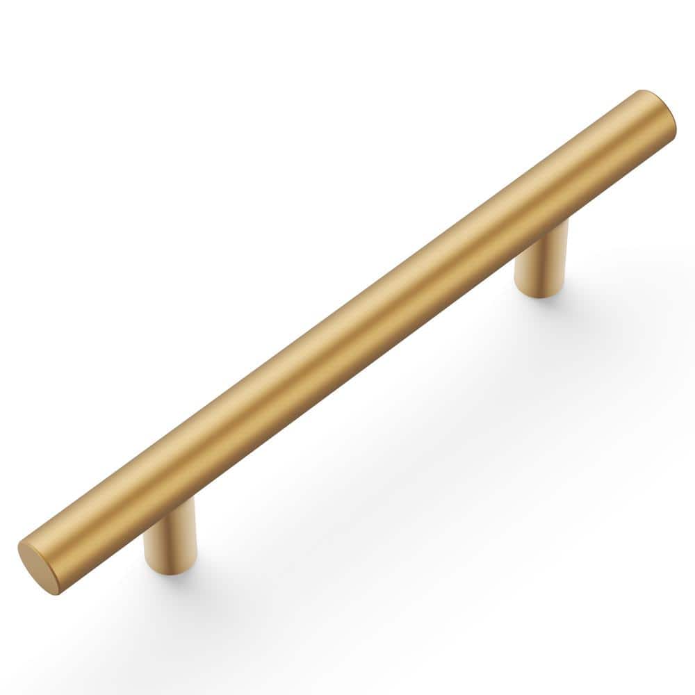 Heritage Designs 3-3/4-in (96mm) Center-to-Center Brushed Brass Drawer Bar Pull (10-Pack ) - Hercitys
