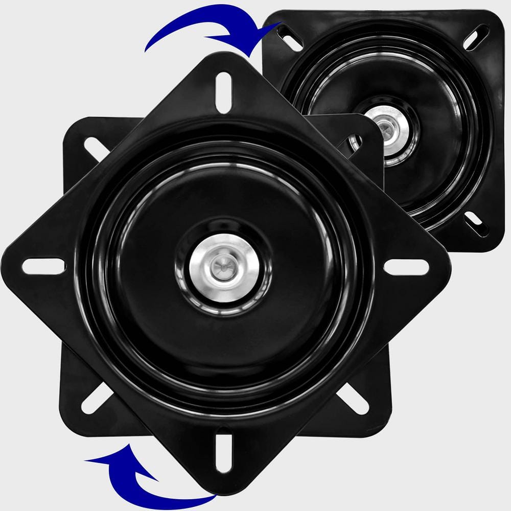 8 in. Heavy Duty Bar Stool Swivel Plate, Chair Swivel Base with Solid Ring of Ball Bearings (2-Pack) - Hercitys