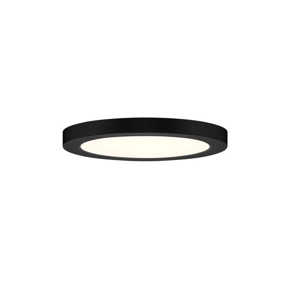 Designers Fountain 7 in. Modern Black Dimmable Integrated LED Flush Mount for Kitchens - Hercitys