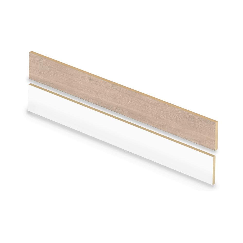 Cradle Rock Oak/Graceland Oak/Oak Knoll 47 in. L x 7.37 in. W x 0.56 in. T Laminate Stair Reversible Riser - Hercitys