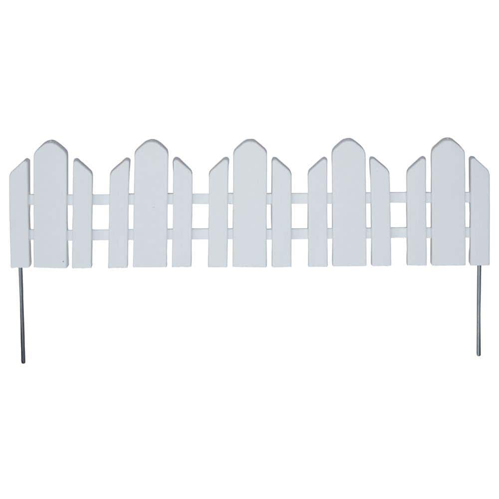 Dackers 6-1/4 in. Resin Adirondack Style Garden Fence (12-Pack) - Hercitys