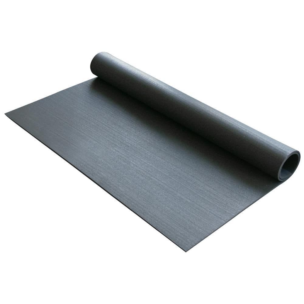 Elephant Bark Black 1/4 in. T x 48 in. W x 180 in. L Rubber Flooring (60 sq. ft.) - Hercitys