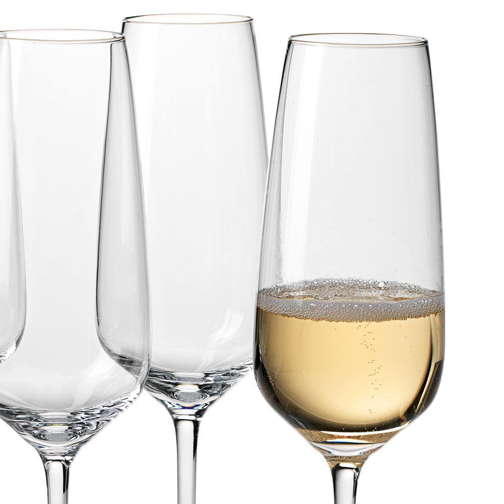 Voice Basics 9.5 fl. oz. Crystal Champagne Flutes (4-Pack) - Hercitys