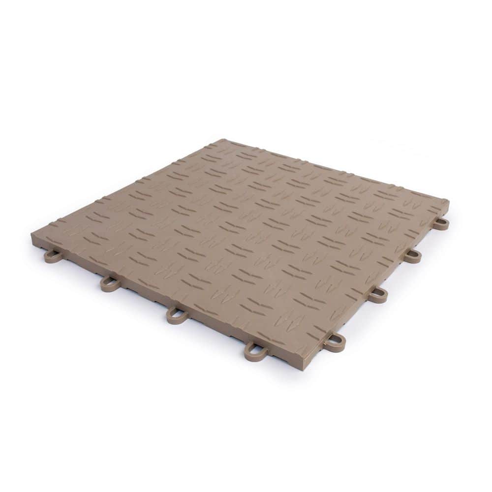 Diamond Beige 12 in. x 12 in. x 0.5 in. Modular Garage Flooring Tile 48-Pack (covers 48 sq.ft.) - Hercitys