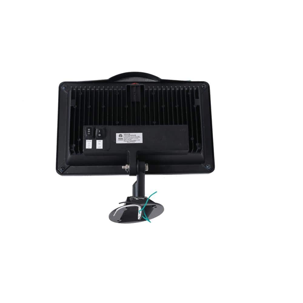 83-Watt 180-Degree Movable Black Outdoor Integrated LED Flood Light - Hercitys