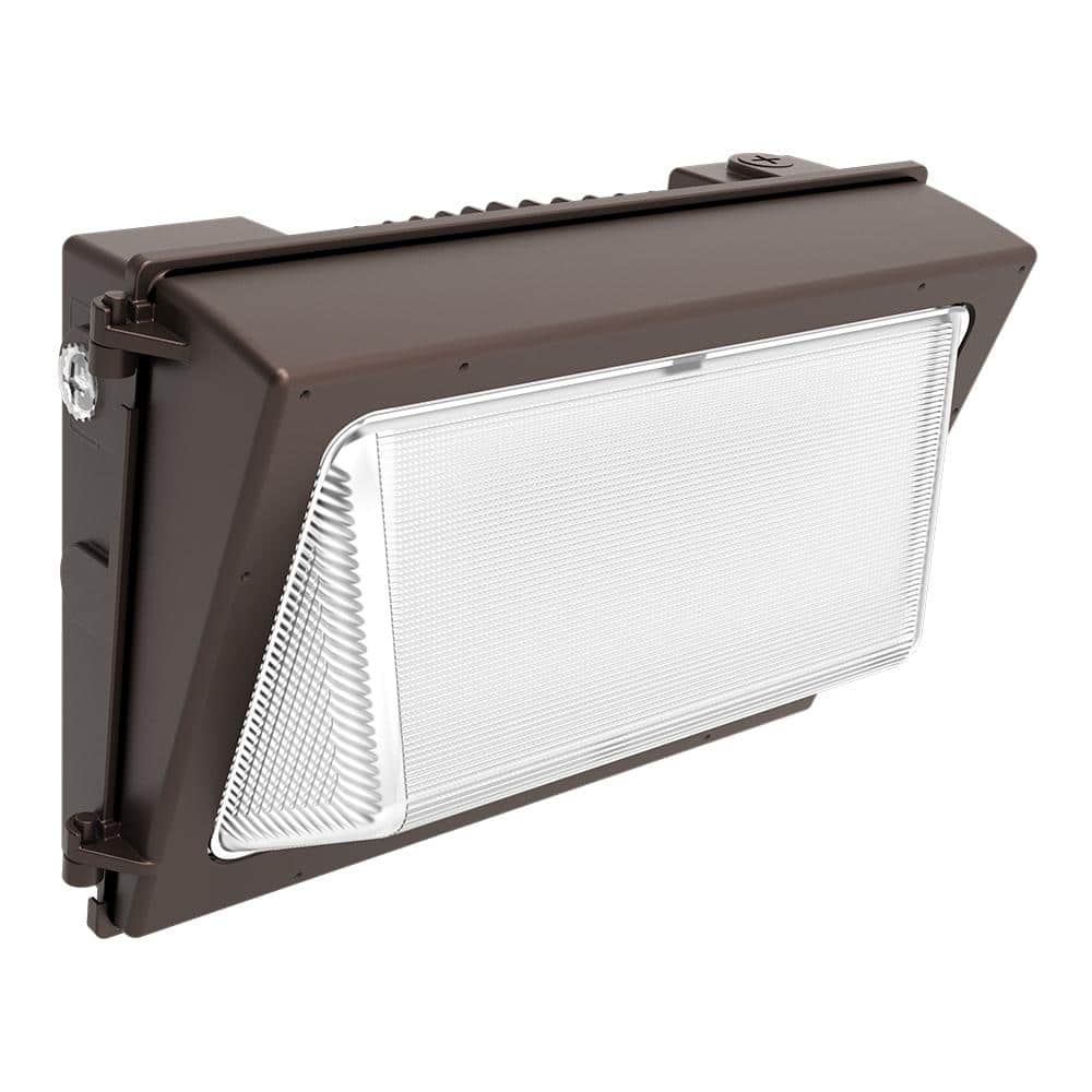 WXP 250-Watt Equivalent Integrated LED Bronze Dusk to Dawn Medium Wall Pack Light, Selectable CCT 3000/4000/5000K - Hercitys