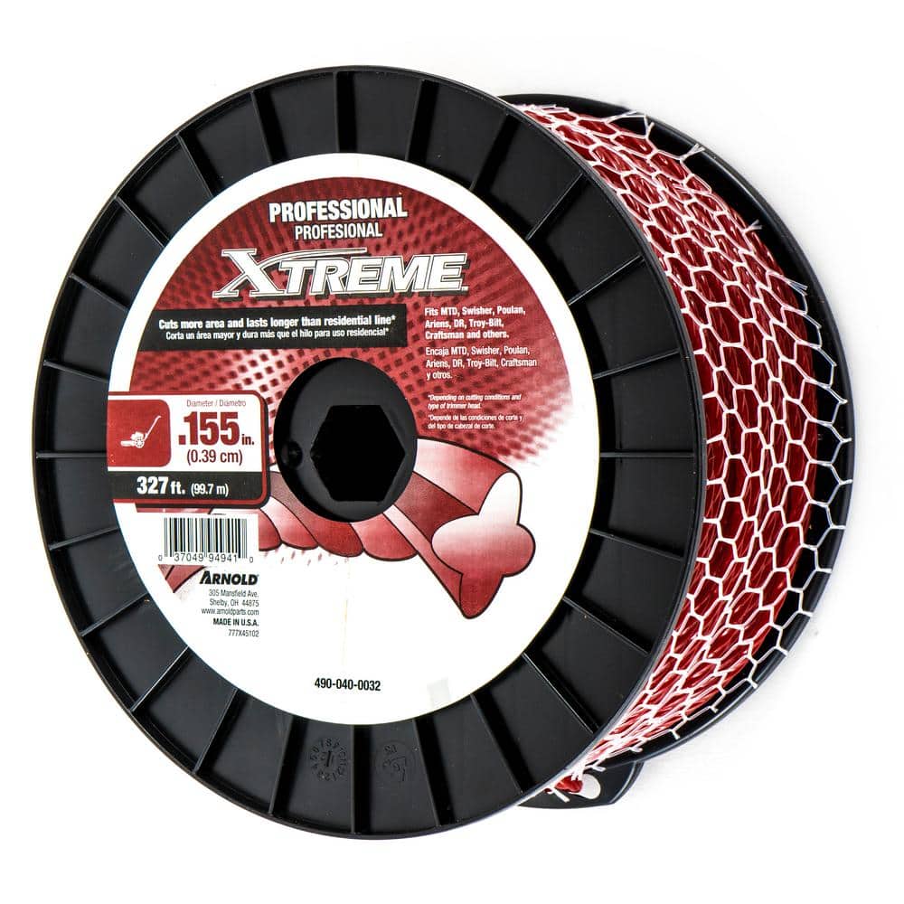 Professional Xtreme Spool 327 ft. 0.155 in. Universal Twisted Trimmer Line for Walk Behind Trimmer Mowers - Hercitys