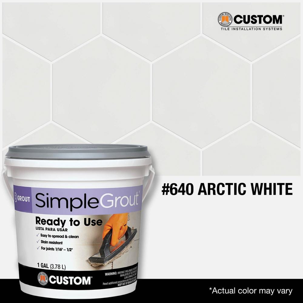 SimpleGrout #640 Arctic White 1 gal. Pre-Mixed Grout - Hercitys