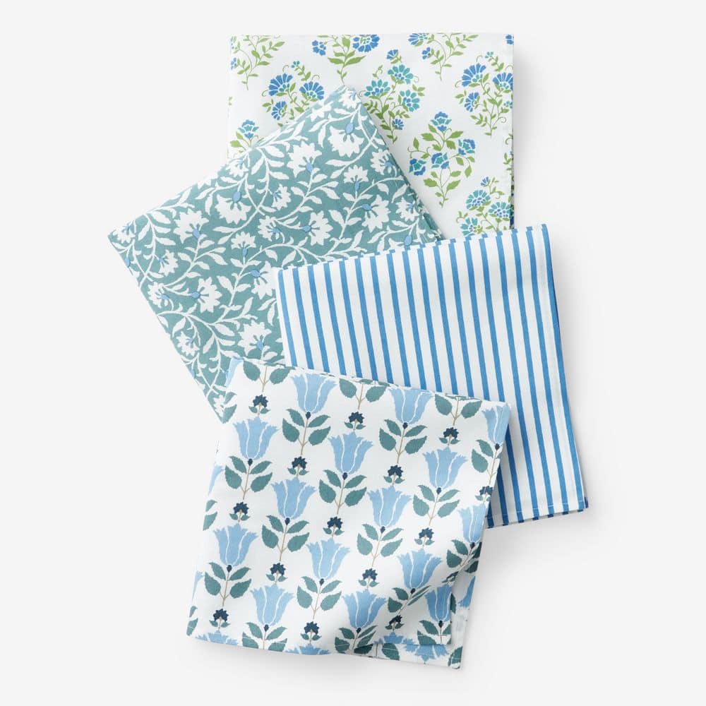 Company Cotton 19 in. W x 19 in. H Multi Blue Napkin (Set of 4) - Hercitys