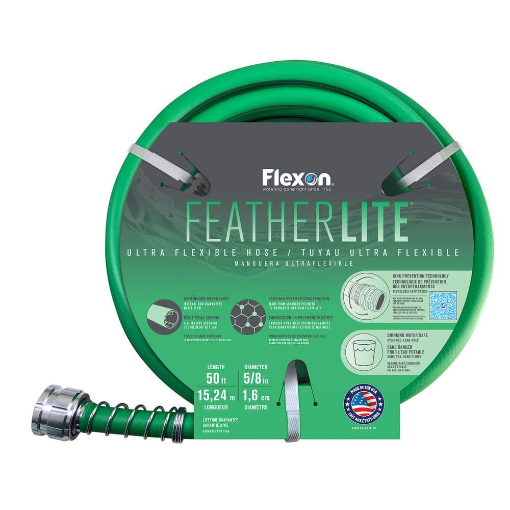 Featherlite 5/8 in. Dia x 50 ft. Ultra-Flexible Garden Hose - Hercitys
