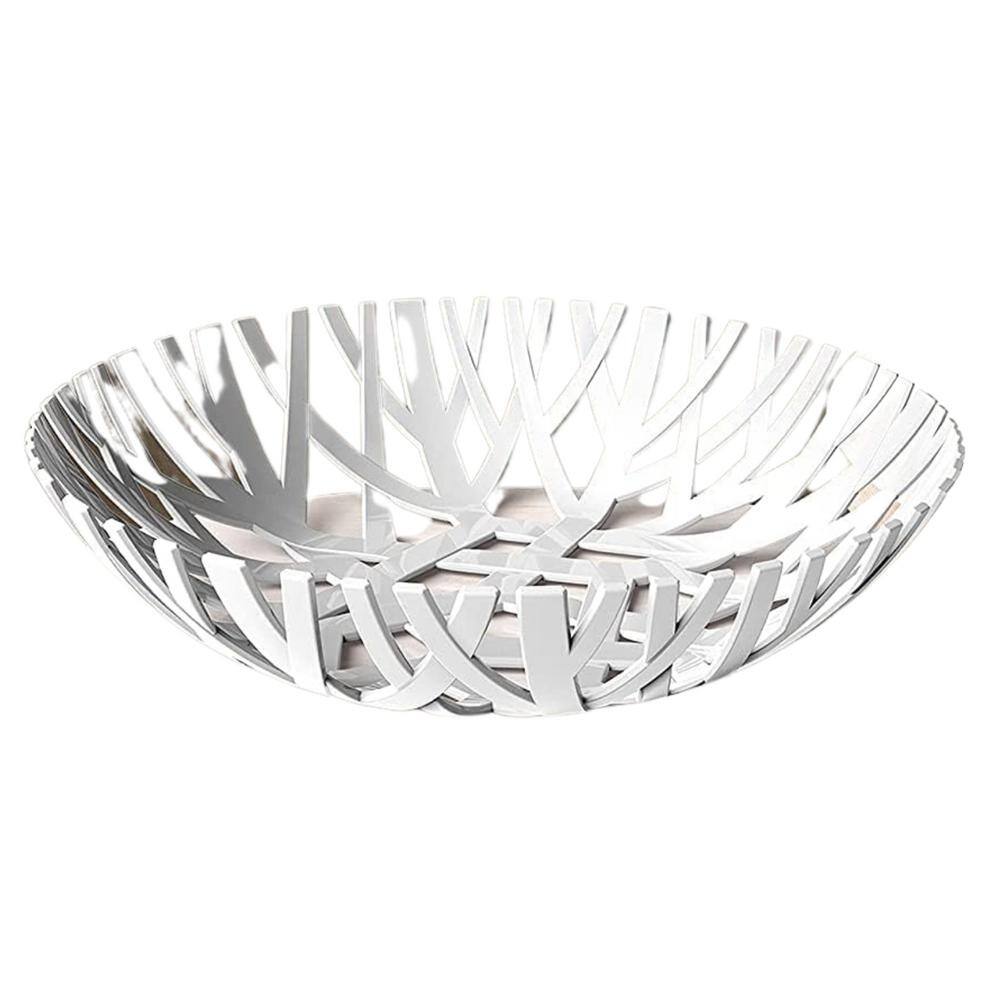 Modern Centerpiece Fruit Bowl for Kitchen Counter, High-end Look in White - Hercitys