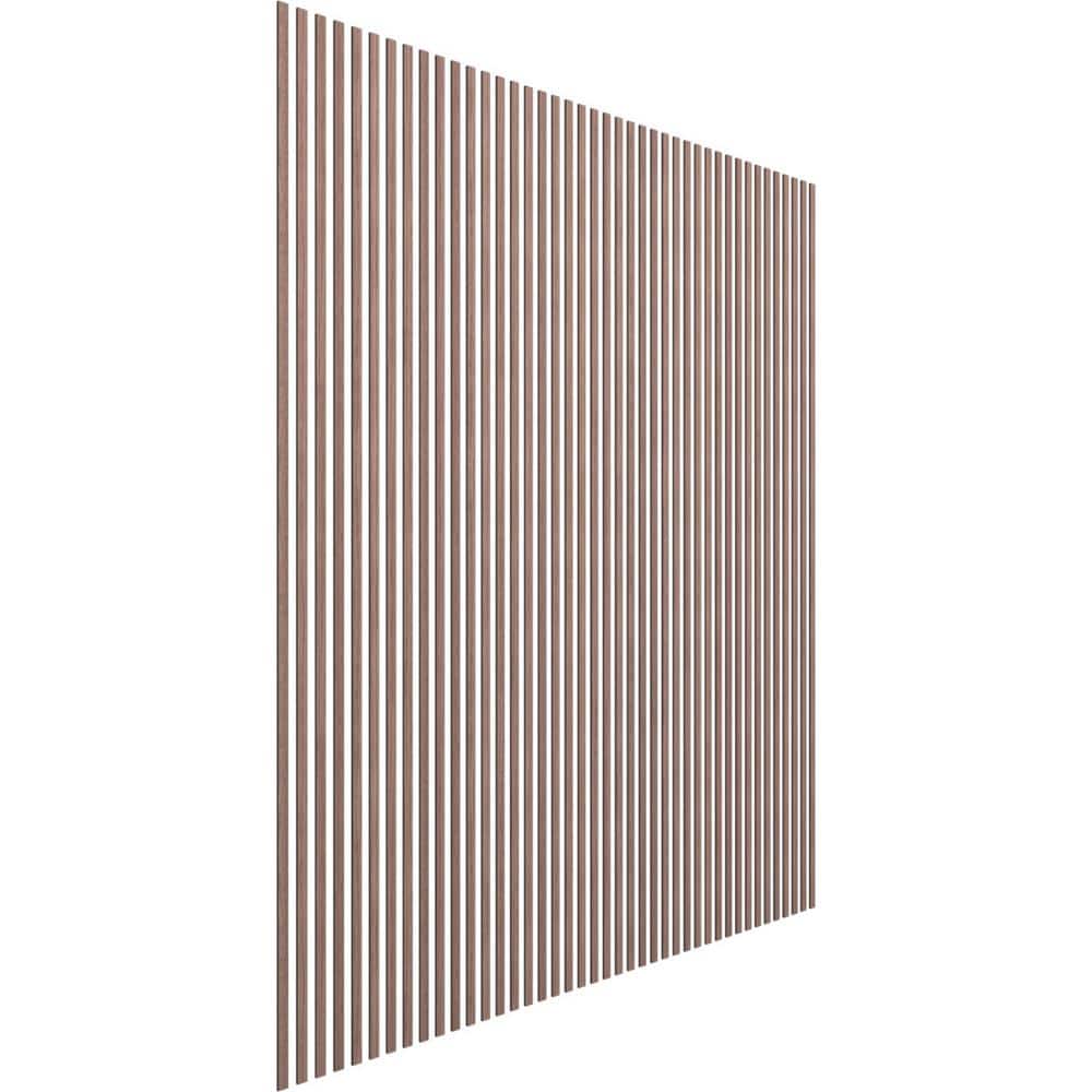 94 in. H x 1 in. W Slatwall Panels in Walnut 42-Pack - Hercitys