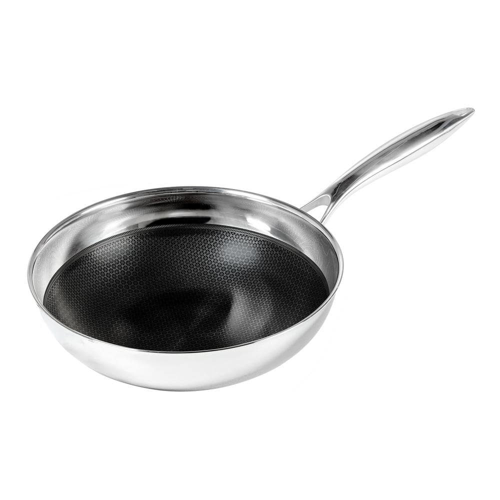9.5 in. Hybrid Quick Release Chef’s Pan in Stainless Steel - Hercitys