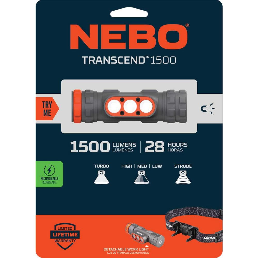 Transcend 1500 Lumens Rechargeable Headlamp and Work Light - Hercitys