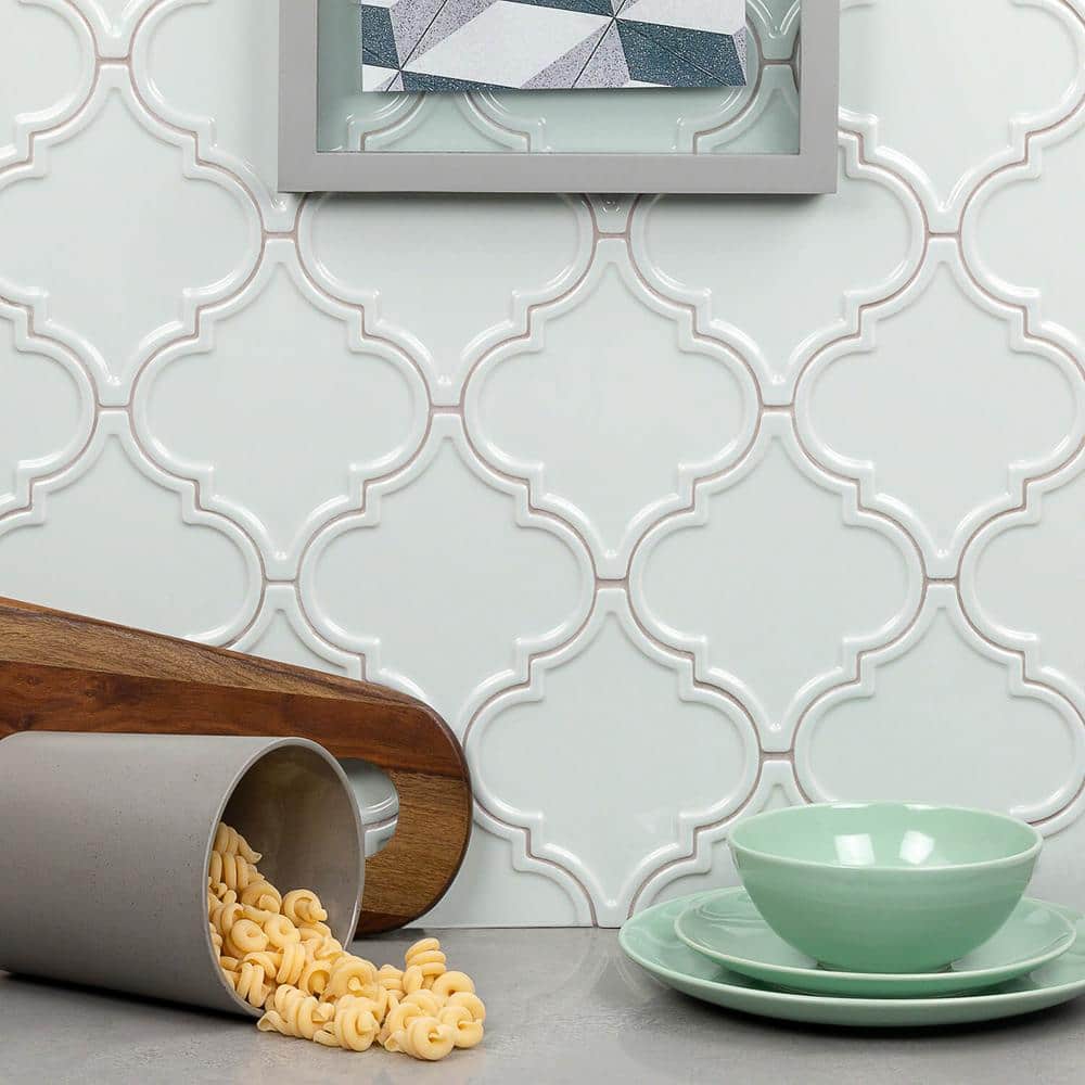 Vintage Lantern Light Blue 6-1/4 in. x 7-1/4 in. x 10 mm Ceramic Wall Mosaic Tile (30-Piece) (4.8 sq. ft./Box) - Hercitys