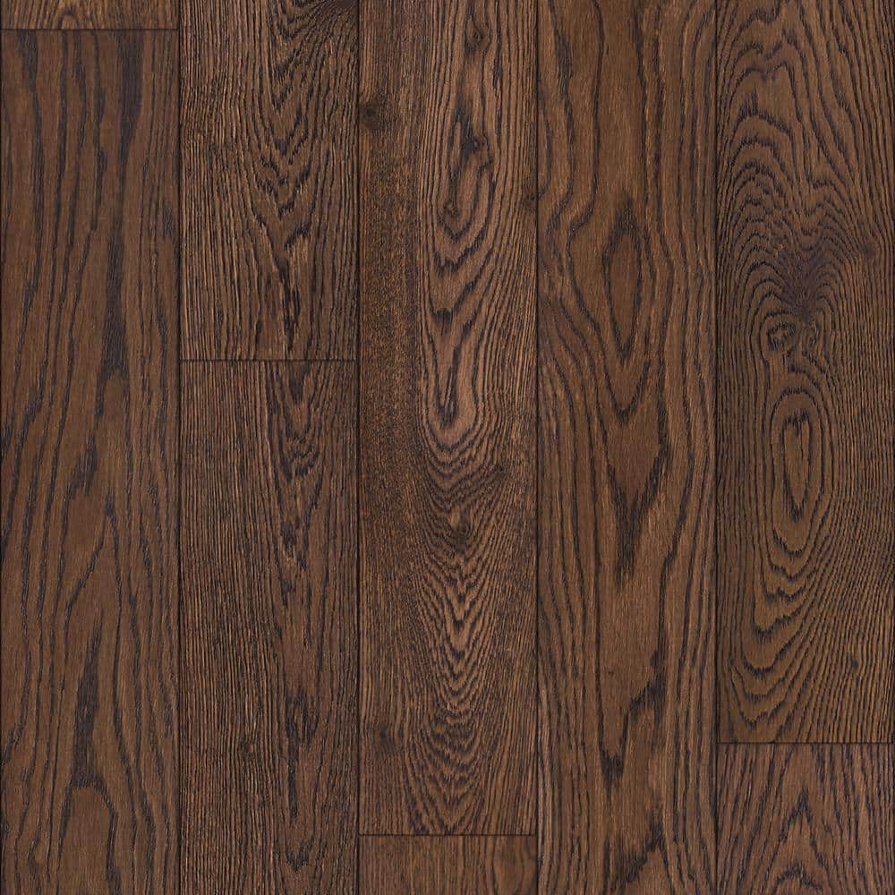 Cameron Oak 1/4 in. T x 5 in. W Click Lock Wire Brushed Engineered Hardwood Flooring (16.68 sq.ft./case) - Hercitys