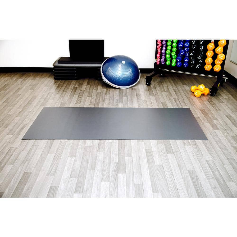 Slate Grey 32 in. x 72 in. Polyvinyl Exercise Equipment Mat (16 sq. ft.) - Hercitys