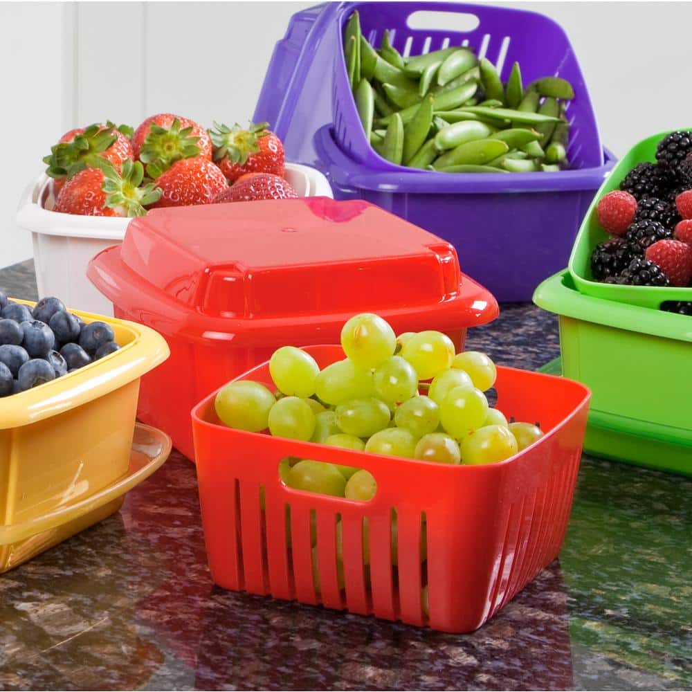 Purple 3-Piece Berry Box Fruit Keeper Set (2-pack) - Hercitys