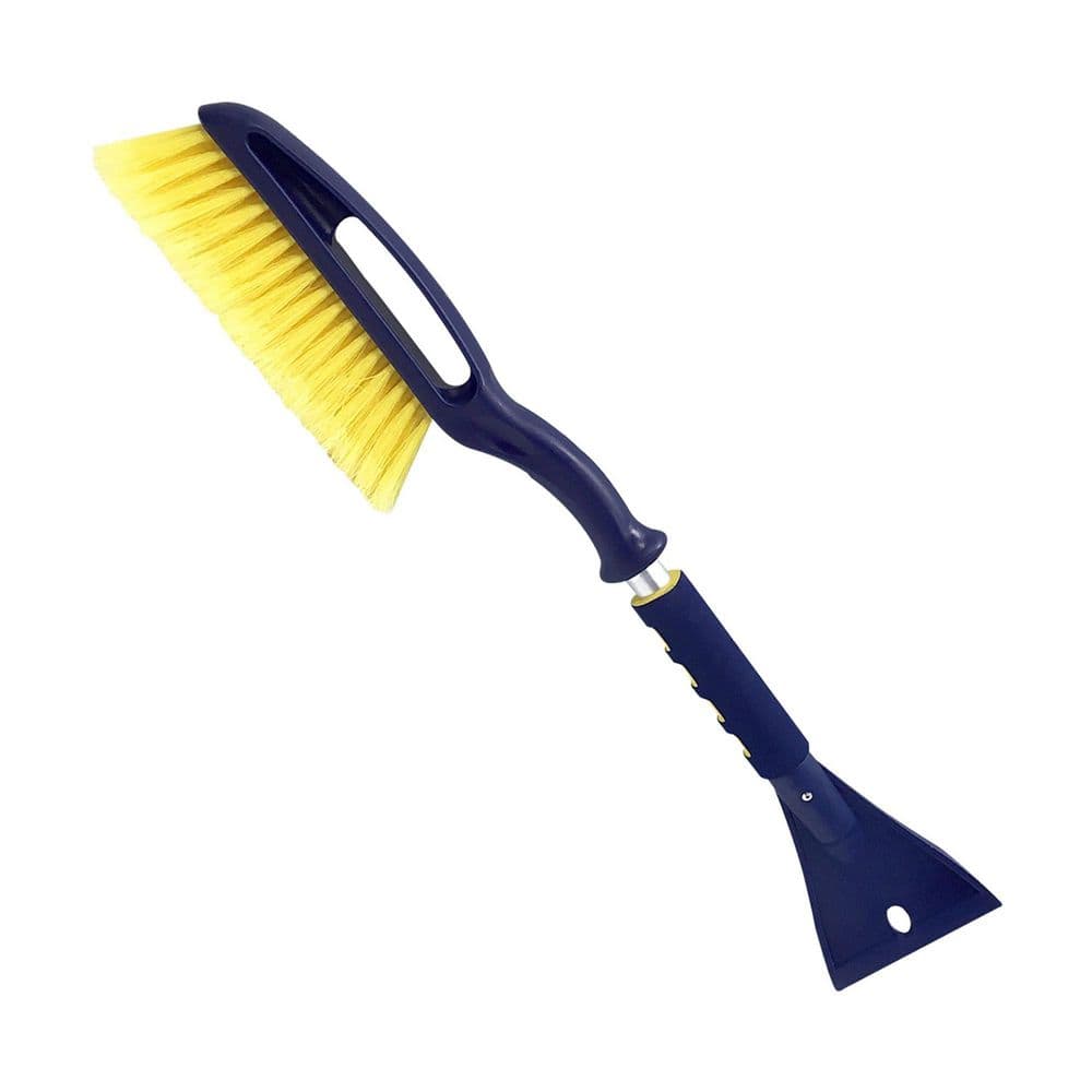 Heavy Duty 25 in. Snow Brush with Ice Scraper, Ergonomic Dual Handle Design - Hercitys