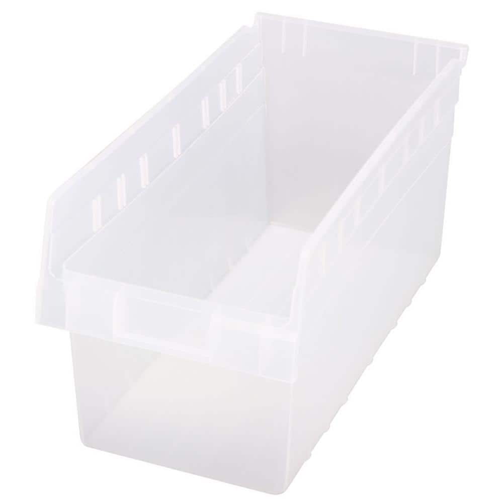 8 In. Store-Max 15.08 Qt. Shelf Bin in Clear (10-Pack) - Hercitys
