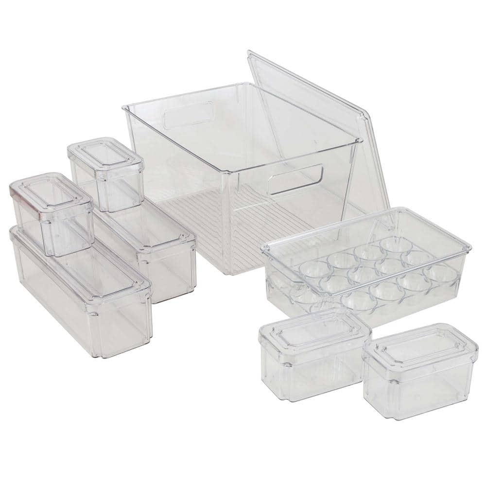 Set of 8 Clear Refrigerator Organizers - Hercitys